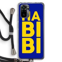 Habibi Blue: Xiaomi Redmi Note 10 Pro Transparant Hoesje met koord