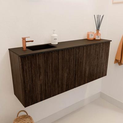 Toiletmeubel Mondiaz Joya | 100 cm | Meubelkleur Walnut | Faye wastafel Urban Links | 1 kraangat Toiletmeubel Mondiaz Joya | 100 cm | Meubelkleur Walnut | Faye wastafel Urban Links | 1 kraangat