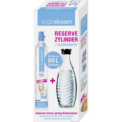 Reservecilinder 60 l + 1 Glaskaraf Bruiswatertoestel