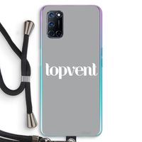 Topvent Grijs Wit: Oppo A52 Transparant Hoesje met koord