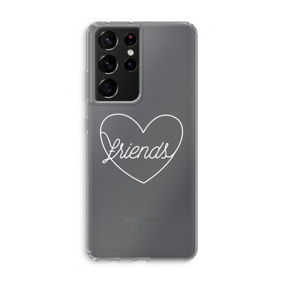 Friends heart pastel: Samsung Galaxy S21 Ultra Transparant Hoesje