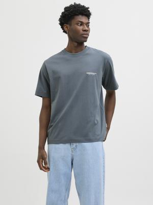 Jack & Jones Jorislington Type Tee Ss Crew Neck Sn Print T-shirts 4707758 Stormy Weather