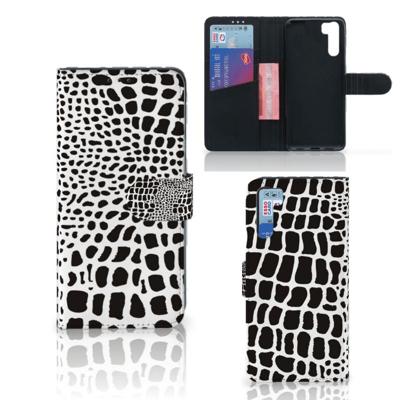 OPPO A91 | Reno3 | Telefoonhoesje | Met pasjeshouder | Slangenprint