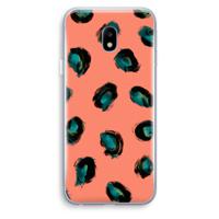 Pink Cheetah: Samsung Galaxy J3 (2017) Transparant Hoesje - thumbnail