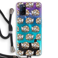 Slapende poes: Oppo A72 Transparant Hoesje met koord