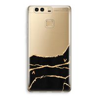 Gouden marmer: Huawei P9 Transparant Hoesje