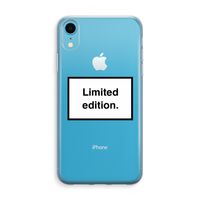 Limited edition: iPhone XR Transparant Hoesje Limited edition: iPhone XR Transparant Hoesje