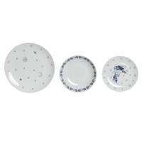 Serviesset DKD Home Decor Blauw Wit Porselein 18 Onderdelen 27 x 27 x 3 cm (2 Stuks)