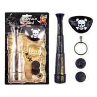Piraten accessoires set met verrekijker 5 delig - Piraten speelgoed verkleed artikelen Piraten accessoires set met verrekijker 5 delig - Piraten speelgoed verkleed artikelen