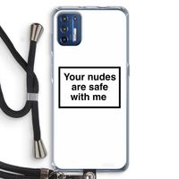 Safe with me: Motorola Moto G9 Plus Transparant Hoesje met koord