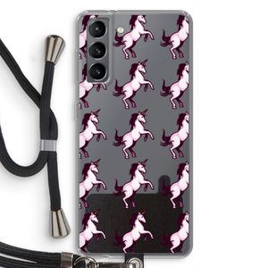 Musketon Unicorn: Samsung Galaxy S21 Transparant Hoesje met koord