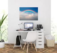 Regenboog wolken poster