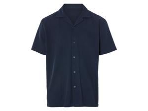 LIVERGY Heren overhemd (Marineblauw, M)