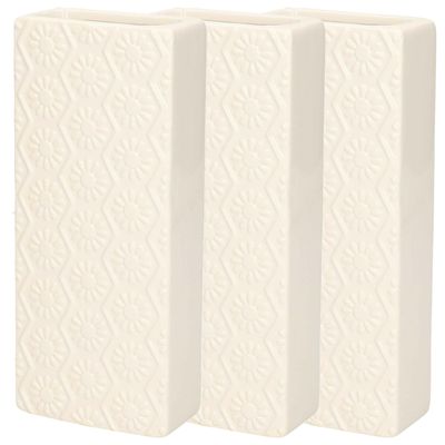 Witte luchtbevochtigers/waterverdampers 3x stuks van aardewerk