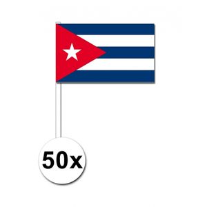 Zwaaivlaggetjes Cuba 50 stuks   -