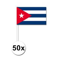 Zwaaivlaggetjes Cuba 50 stuks   -