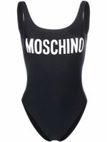 Moschino maillot de bain à logo imprimé - Noir - thumbnail