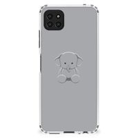 Samsung Galaxy A22 5G Stevig Bumper Hoesje Grijs Baby Olifant