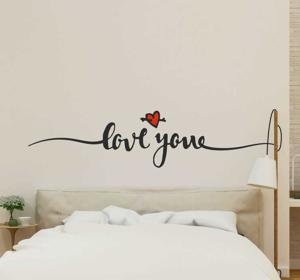 Slaapkamer muursticker love you