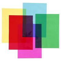 Creativ Company Cellofaan, vel 210x297 mm, diverse kleuren, 5x20 vel, 100 vel/ 1 doos