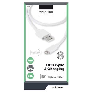 Vivanco USB-kabel USB 2.0 USB-A stekker, Apple Lightning stekker 2.00 m Wit 36300