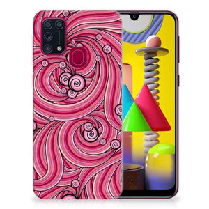 Samsung Galaxy M31 Hoesje maken Swirl Pink