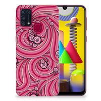 Samsung Galaxy M31 Hoesje maken Swirl Pink - thumbnail