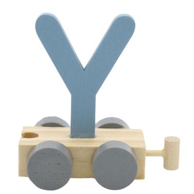 JeP kids houten treinletter Y-blauw JeP kids houten treinletter Y-blauw