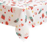 Feeric Christmas Kerst thema tafelkleed - wit - 240 x 140 cm - katoen - tafellaken Feeric Christmas Kerst thema tafelkleed - wit - 240 x 140 cm - katoen - tafellaken