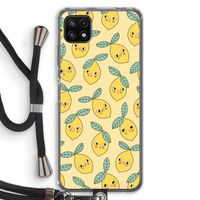 Citroenen: Samsung Galaxy A22 5G Transparant Hoesje met koord