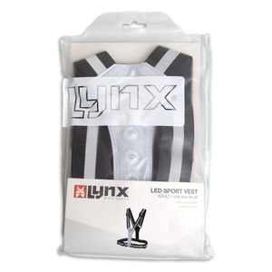 Lynx harnas usb led sport vest zwart