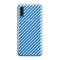 Strepen zwart-wit: Samsung Galaxy A50 Transparant Hoesje