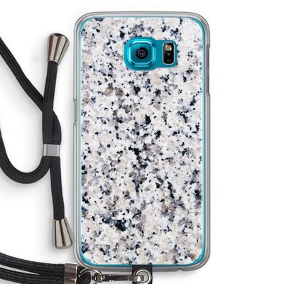 Gespikkelde marmer: Samsung Galaxy S6 Transparant Hoesje met koord