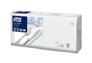 Servetten Tork 2-laags 1/4 gevouwen 200st wit 477149