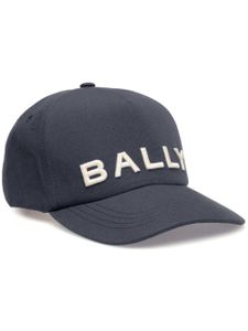 Bally logo-embroidered cotton cap - Bleu