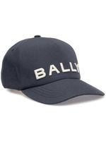 Bally logo-embroidered cotton cap - Bleu - thumbnail