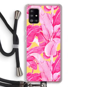 Pink Banana: Samsung Galaxy A51 5G Transparant Hoesje met koord
