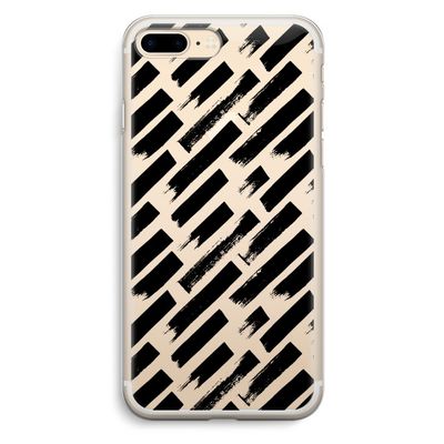 Zwarte vegen: iPhone 7 Plus Transparant Hoesje