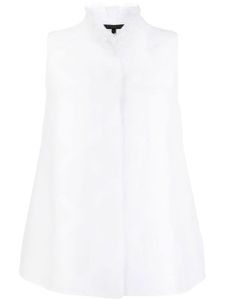 SHIATZY CHEN chemise bordée de dentelle à design sans manches - Blanc