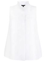 SHIATZY CHEN chemise bordée de dentelle à design sans manches - Blanc - thumbnail