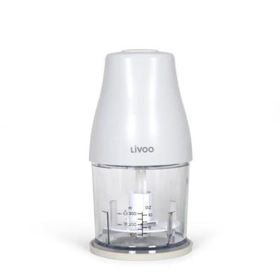 Hakmachine - LIVOO - 300 ml - 400 W - 1 snelheid en turbofunctie - 2 roestvrijstalen messen - Wit