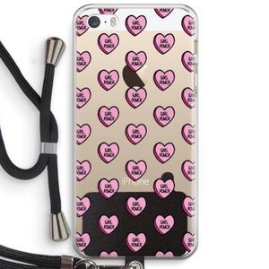 GIRL POWER: iPhone 5 / 5S / SE Transparant Hoesje met koord