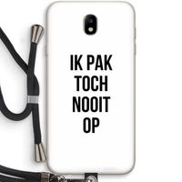 Ik pak nooit op: Samsung Galaxy J7 (2017) Transparant Hoesje met koord