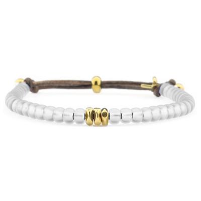 Qoss Kralen Armband Maartje Ivoor | Goud