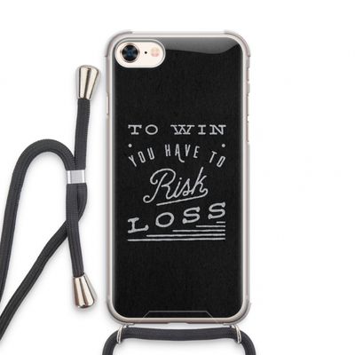 Risk loss: iPhone 7 Transparant Hoesje met koord