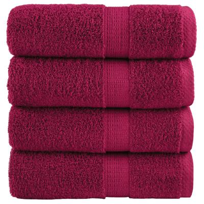 VidaXL Gastendoekjes solund 4 st 600 g/m² 30x50 cm bordeauxrood