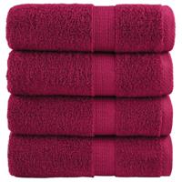 VidaXL Gastendoekjes solund 4 st 600 g/m² 30x50 cm bordeauxrood