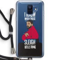 Sleigh Bells Ring: Samsung Galaxy A6 (2018) Transparant Hoesje met koord