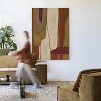 Urban Cotton Wandkleed 'Zafra' 110 x 145cm in Frame - black