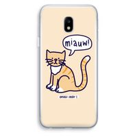 Miauw: Samsung Galaxy J3 (2017) Transparant Hoesje